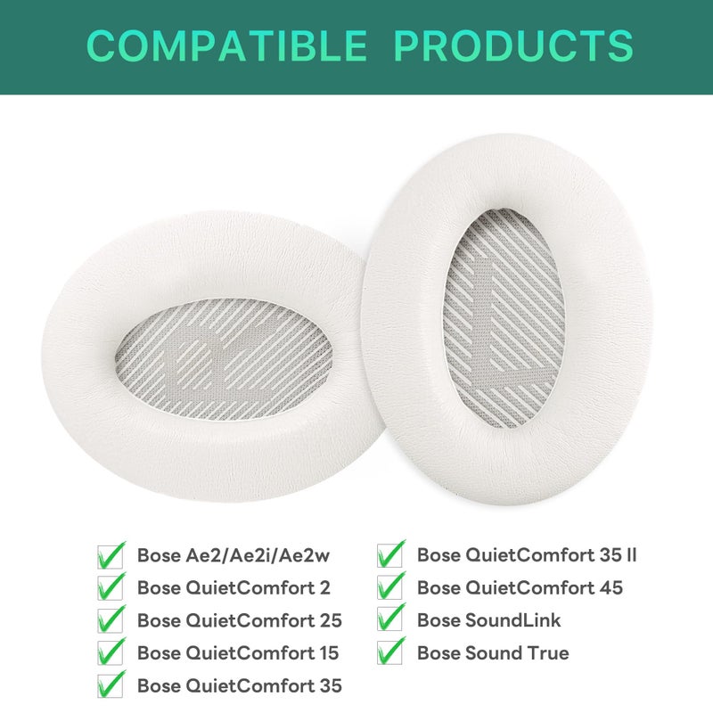 YOCOWOCO Replacement Ear Pads for Bose QuietComfort 35 (QC35) & Quiet Comfort 35 II (QC 35 ii) Headphones, EarPads Cushions with Noise Isolation Memory Foam, Softer Protein Leather, Added Thickness - Image 2